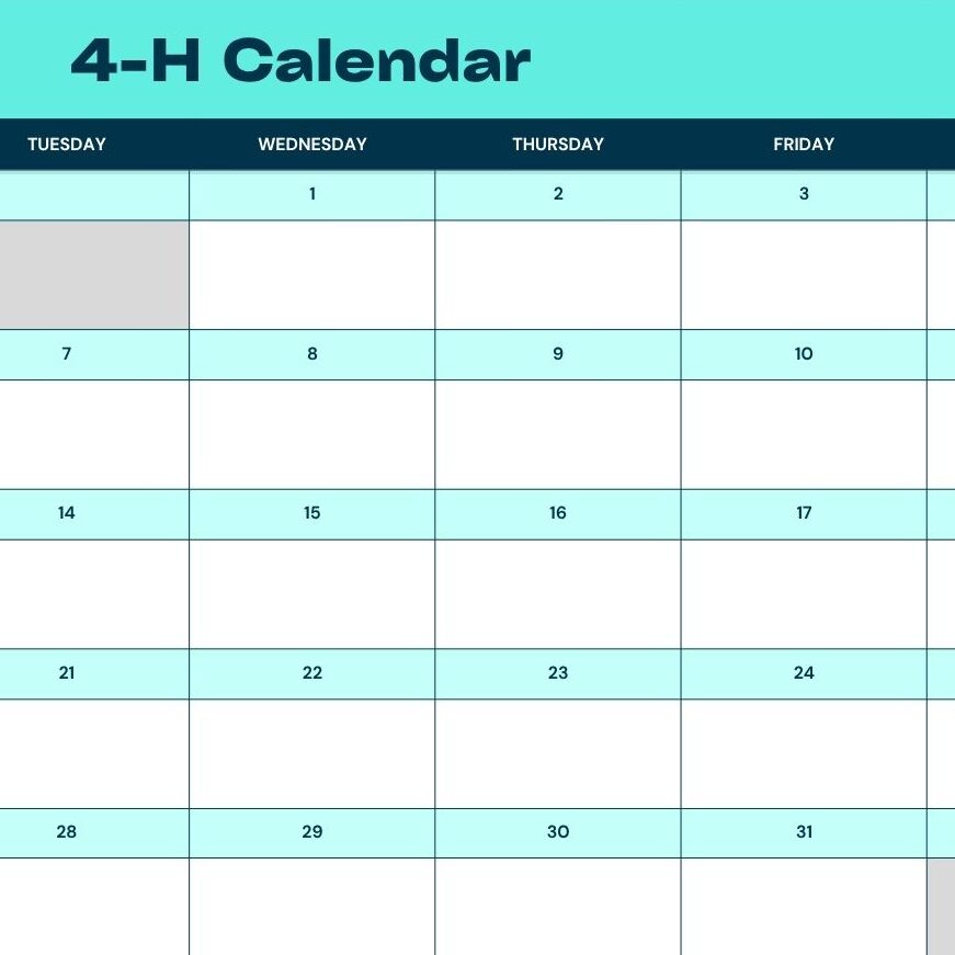 4-H Calendar 